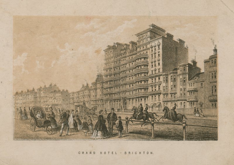 Allgemeine Ansicht des Grand Hotel in Brighton von English School