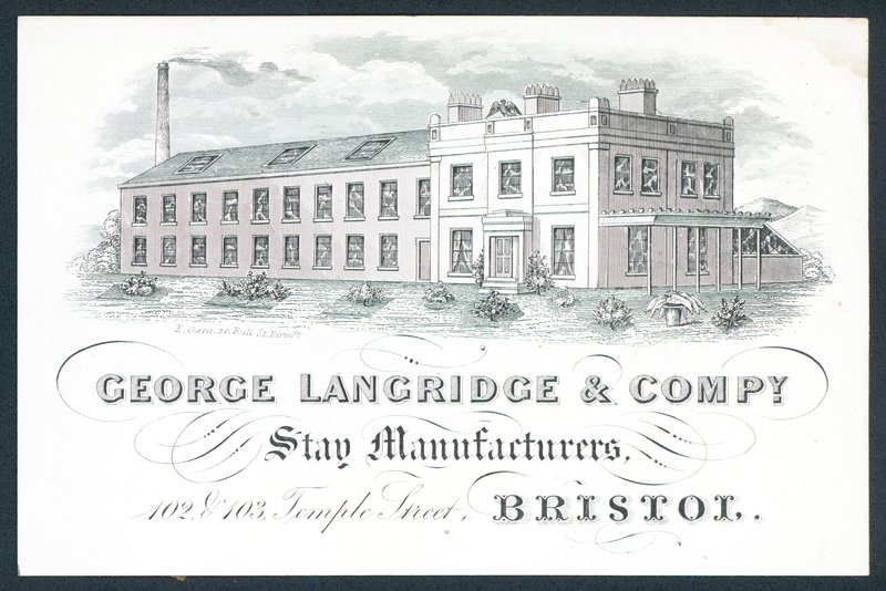 George Langridge & Company, Korsettmacher, Visitenkarte von English School