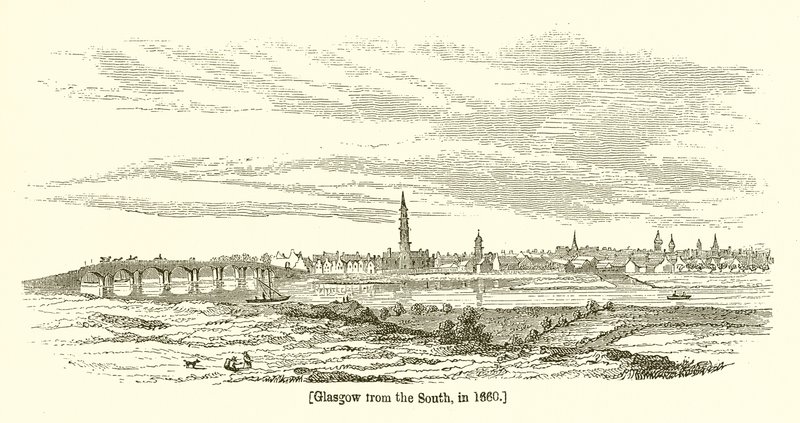 Glasgow von Süden, 1660 von English School