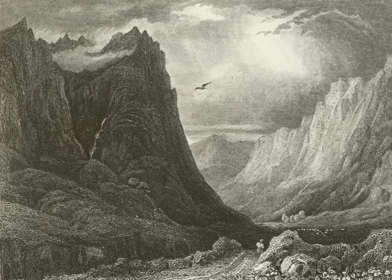 Glencoe, Blick durch den Pass von English School