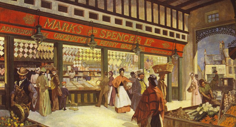 Grainger Market Hall Bazaar Newcastle, existiert noch in seiner ursprünglichen Form, 1895 von English School