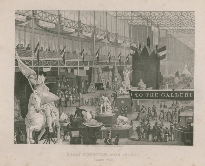 Große Ausstellung, Hauptallee, Blick nach Westen von English School