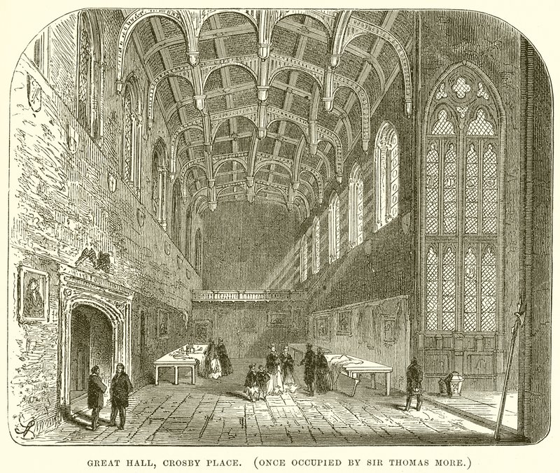 Große Halle, Crosby Place (einst von Sir Thomas More bewohnt) von English School