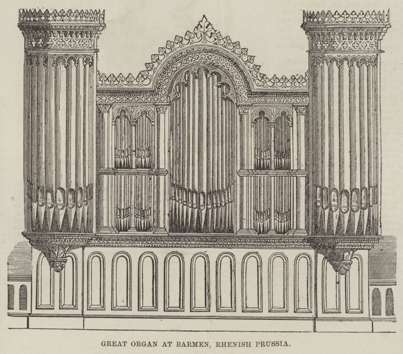 Die große Orgel in Barmen, Rheinpreußen von English School