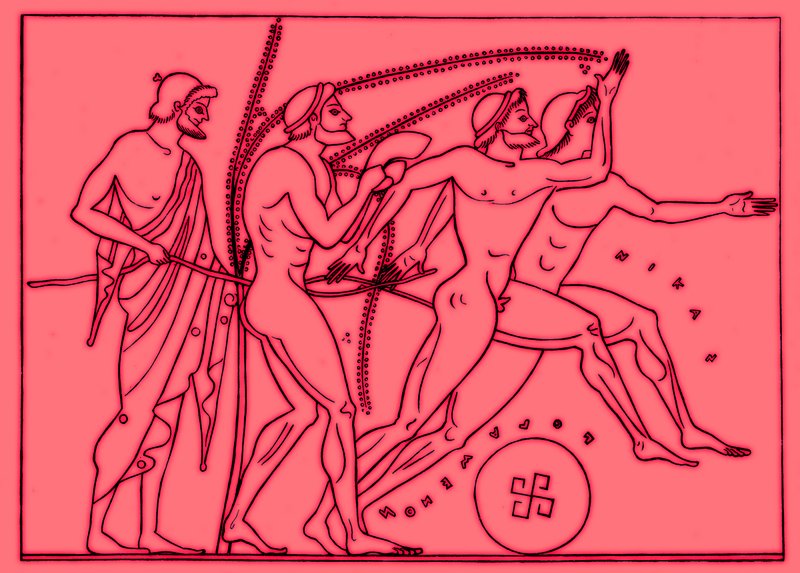 Griechische Läufer, Illustration für Olympia von Adolf Boetticher, 1886 von English School