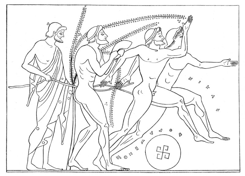 Griechische Läufer, Illustration für Olympia von Adolf Boetticher, 1886 von English School