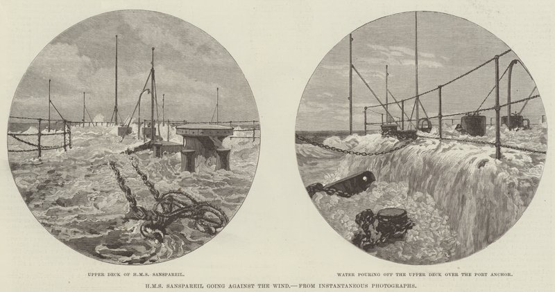 HMS Sanspareil gegen den Wind von English School