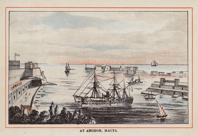 HM Indisches Truppenschiff: Ankerplatz, Malta von English School