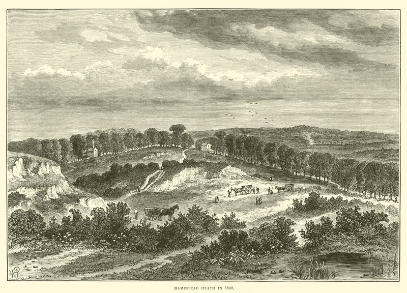 Hampstead Heath im Jahr 1840 von English School