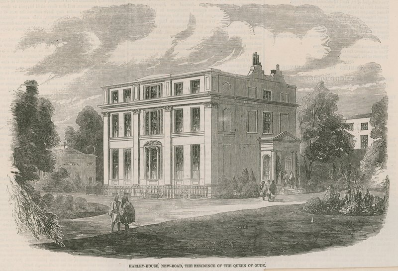 Harley House, New Road, London, die Residenz der Königin von Oude von English School