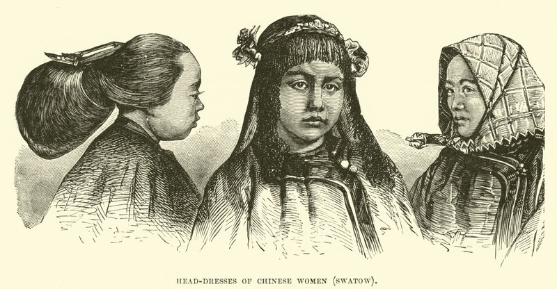 Kopfbedeckungen chinesischer Frauen, Swatow von English School