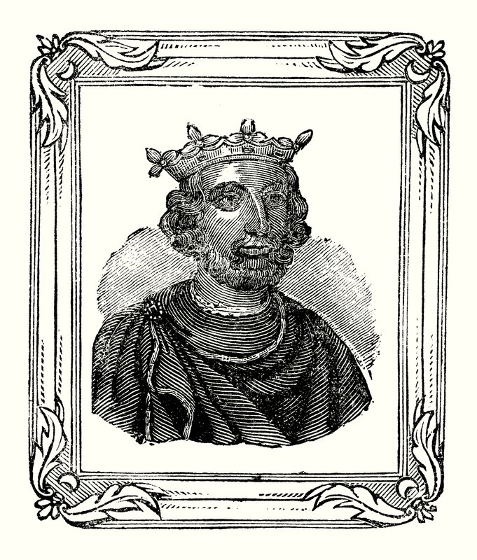 Henry III wurde 1208 geboren, 1216 gekrönt und starb 1272 (Gravur) von English School