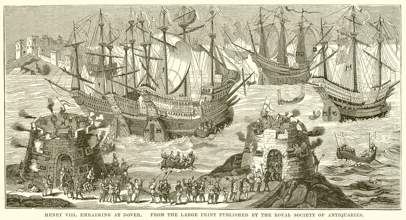 Heinrich VIII. geht in Dover an Bord von English School