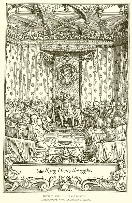 Heinrich VIII im Parlament von English School