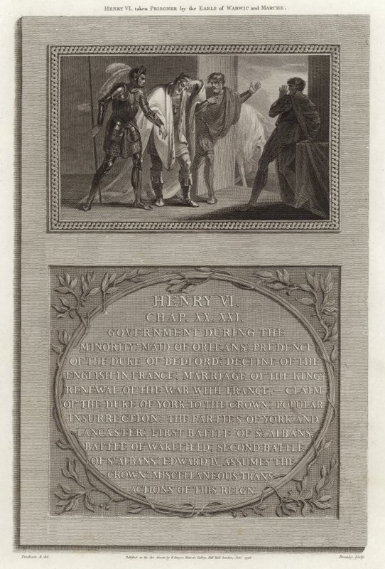 Heinrich VI von den Earls von Warwick und Marche gefangen genommen von English School