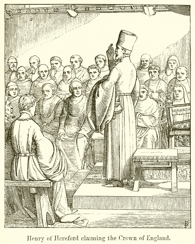 Heinrich von Hereford beansprucht die Krone von England von English School