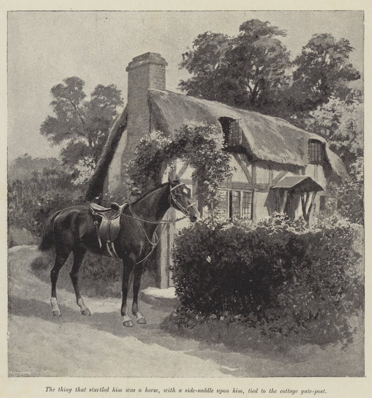 Seine gute Fee, von Mary Elizabeth Braddon (Gravur) von English School