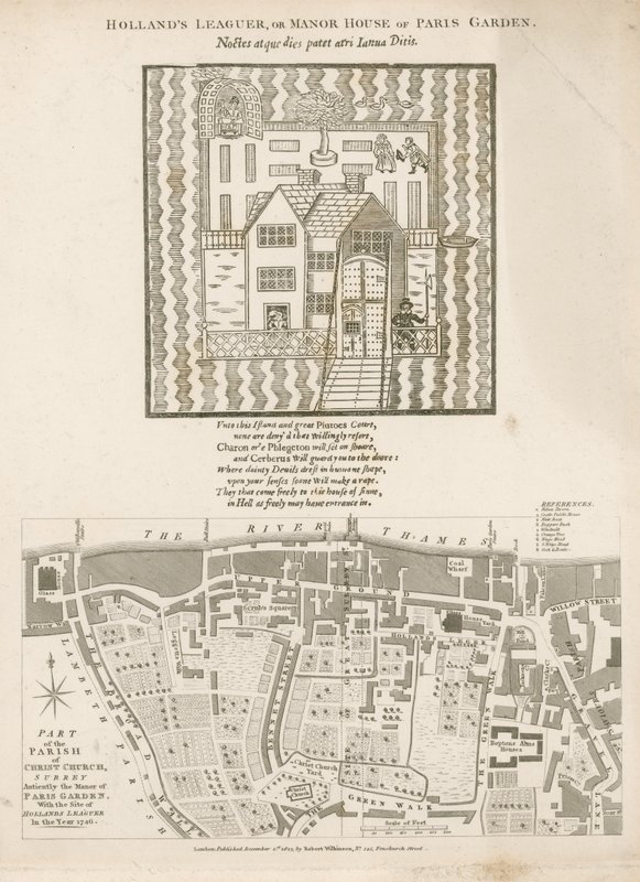Hollands Leaguer oder Herrenhaus von Paris Garden, Christ Church, Surrey von English School