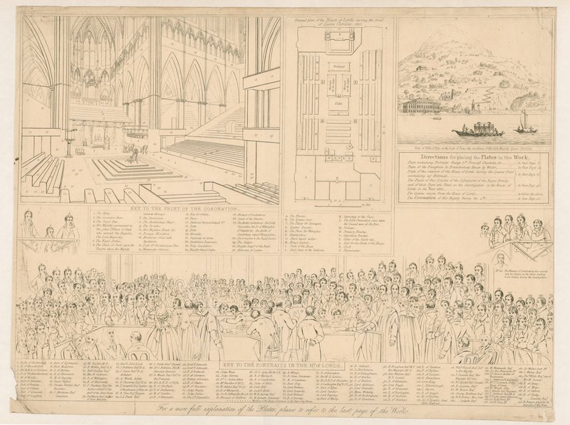 House of Lords während der wichtigen Untersuchung im Jahr 1820 von English School