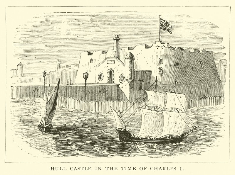 Hull Castle zur Zeit von Karl I. von English School
