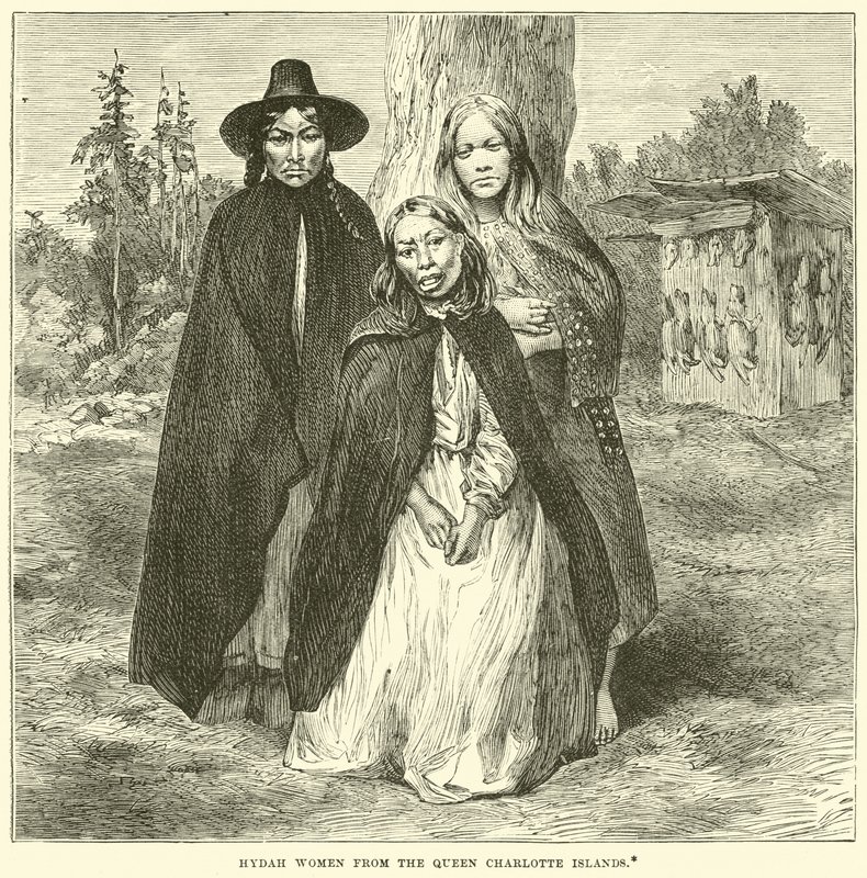 Hydah-Frauen von den Queen Charlotte Islands von English School