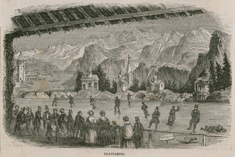 Eislaufbahn, Baker Street Bazaar, King Street, Portman Square, London von English School