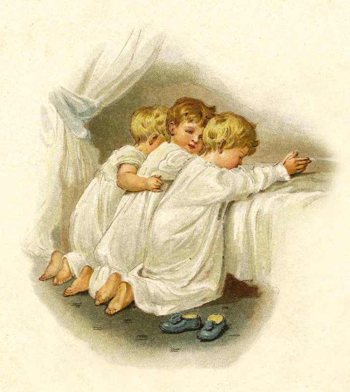 Illustration für Die Ankunft des Weihnachtsmanns (Farblithographie) von English School