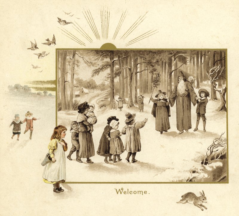 Illustration für Das Kommen des Weihnachtsmanns von English School