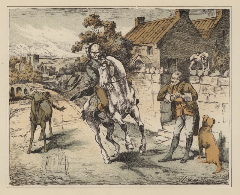 Illustration für Die amüsante Geschichte von John Gilpin von William Cowper von English School