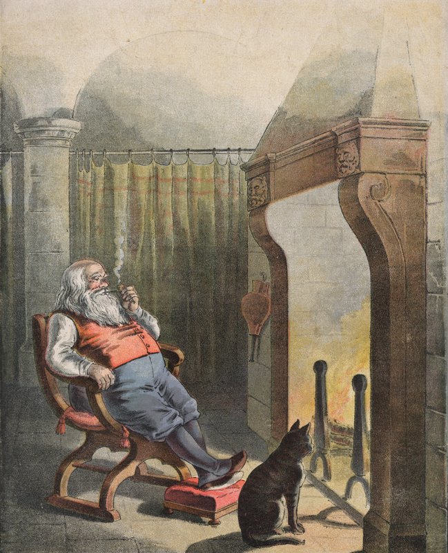 Illustration für Die Nacht vor Weihnachten (Chromolithographie) von English School