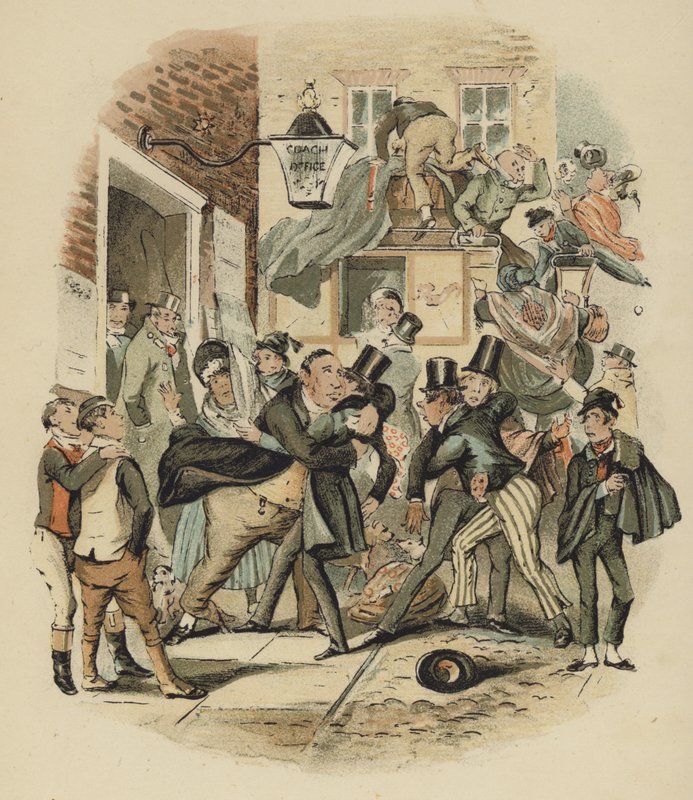 Illustration aus Nicholas Nickleby von English School
