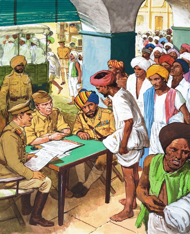 Indianer melden sich zum Kampf im Zweiten Weltkrieg von English School