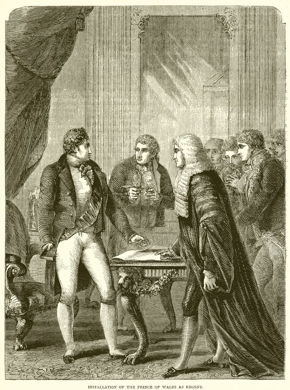 Einsetzung des Prinzen von Wales als Regent von English School