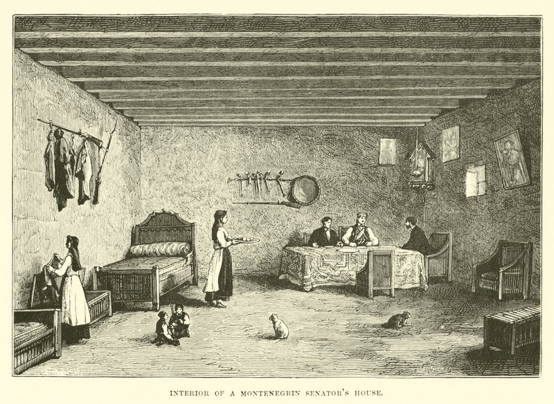 Innenansicht eines montenegrinischen Senatorenhauses von English School