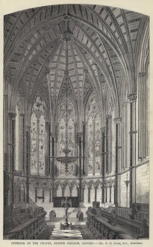 Innenraum der Kapelle, Exeter College, Oxford von English School