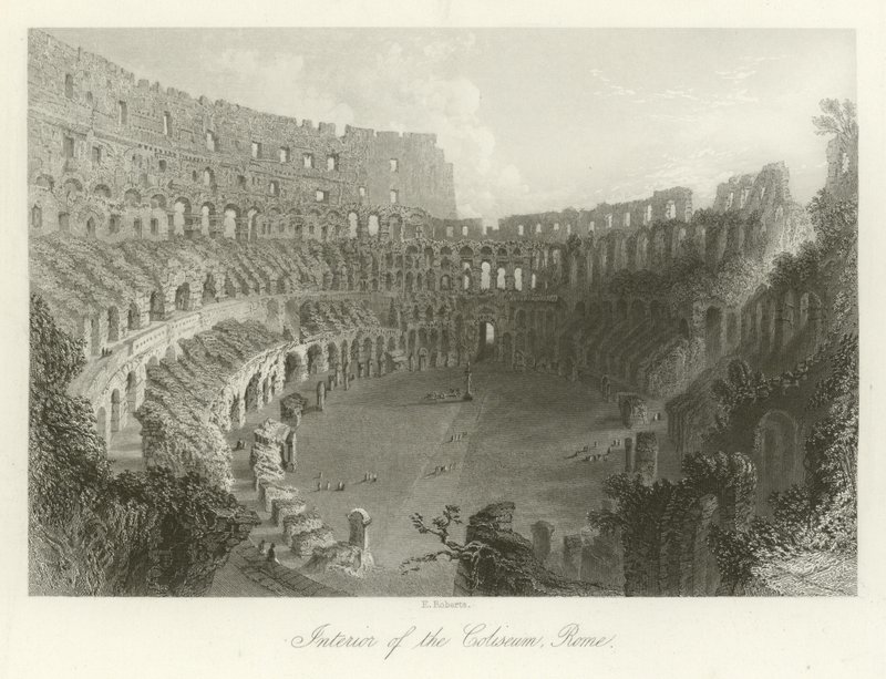 Innenraum des Kolosseums, Rom von English School