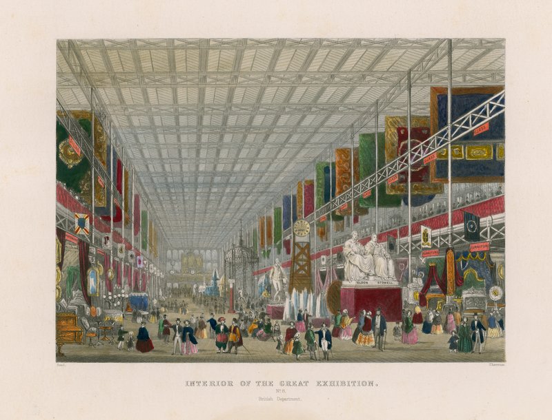 Innenansicht der Großen Ausstellung, Britische Abteilung von English School