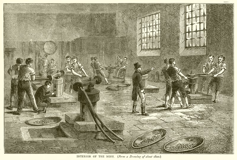 Innenansicht der Münze von English School