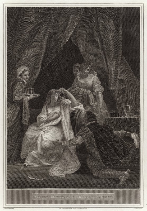 Interview zwischen Königin Elizabeth und dem Earl von Essex von English School
