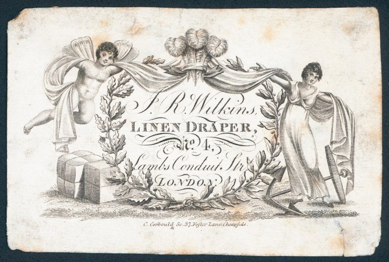J R Wilkins, Leinenhändler, Visitenkarte von English School
