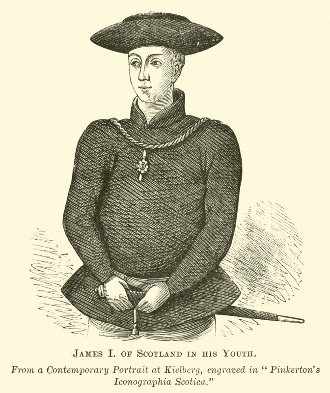 Jakob I. von Schottland in seiner Jugend von English School