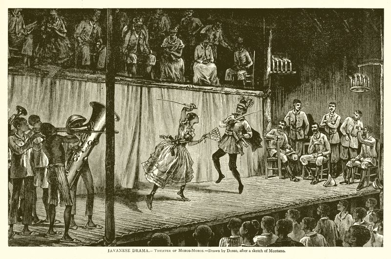 Javanisches Drama.--Theater von Moros-Moros von English School