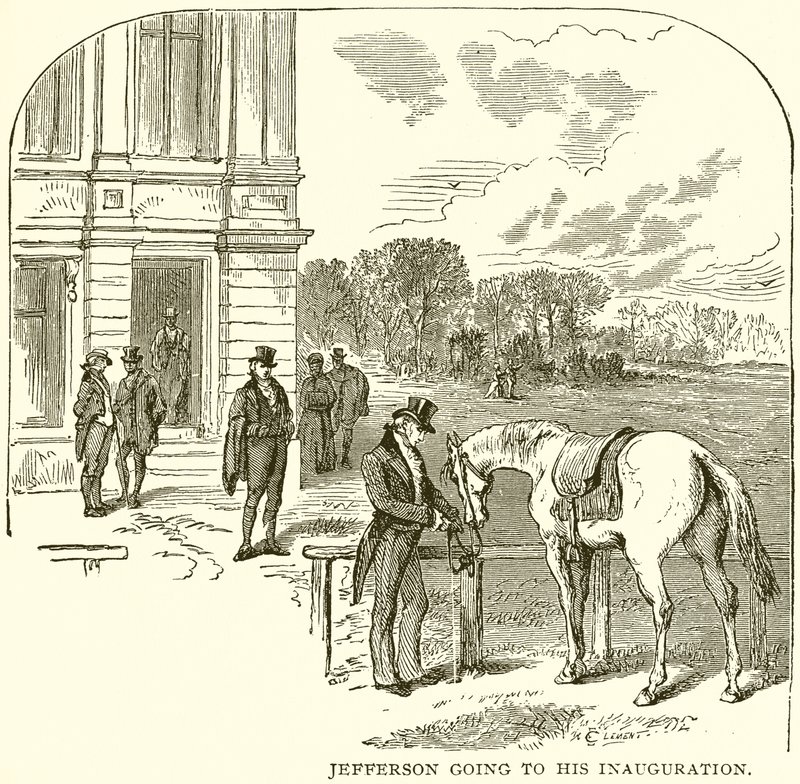 Jefferson auf dem Weg zu seiner Amtseinführung von English School