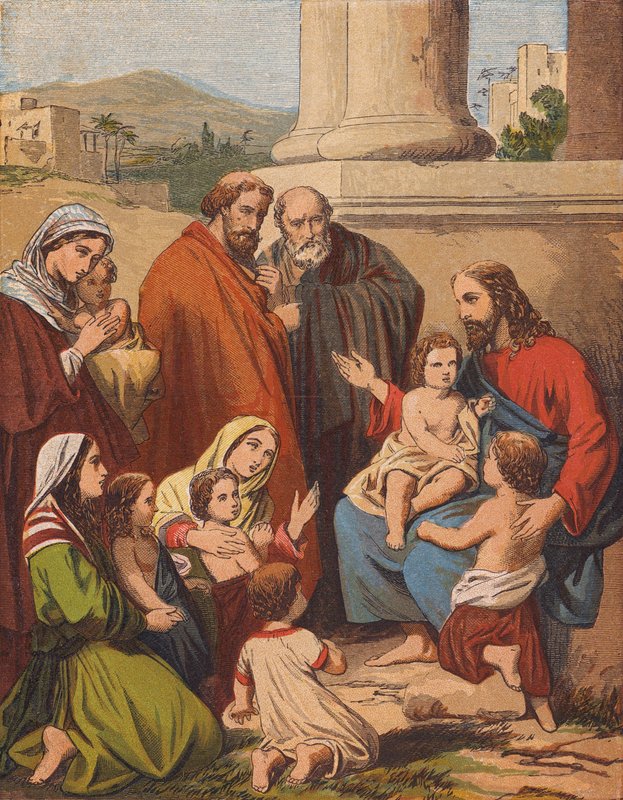 Jesus Christus segnet die kleinen Kinder von English School