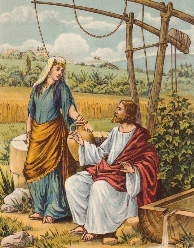 Jesus spricht mit der Frau aus Samaria von English School
