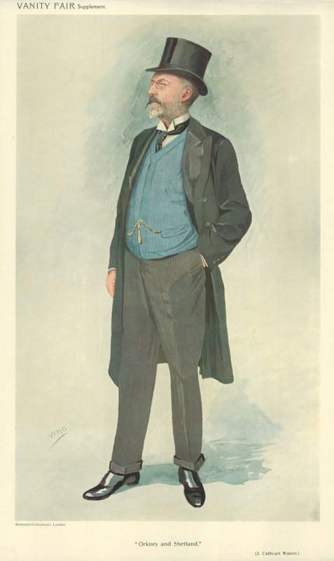 John Cathcart Wason, Orkney und Shetland, 15. September 1909, Vanity Fair Karikatur von English School