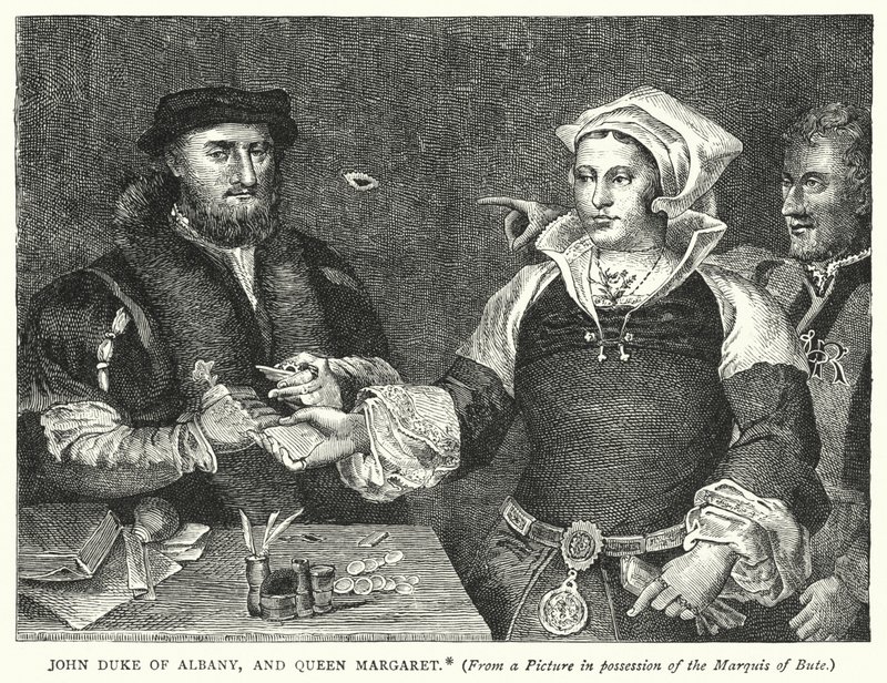 John Herzog von Albany und Königin Margaret von English School