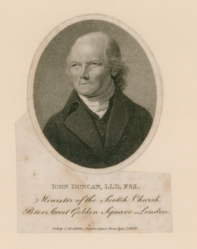 John Duncan, Minister der Schottischen Kirche, Peter Street, Golden Square, London von English School