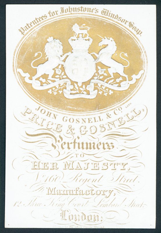 John Gosnell & Co, ehemals Price & Gosnell, Visitenkarte von English School