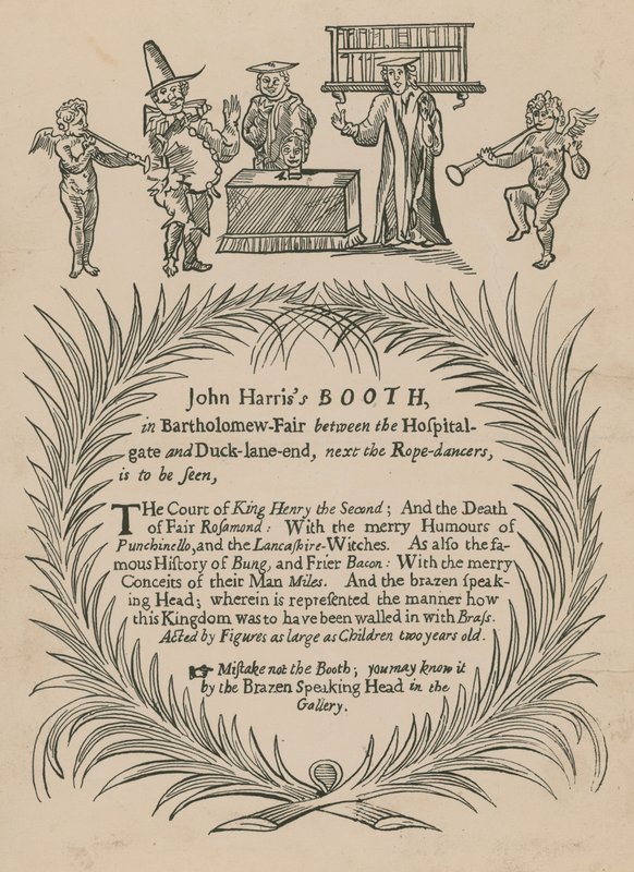 John Harriss Bude auf dem Bartholomäus-Jahrmarkt von English School